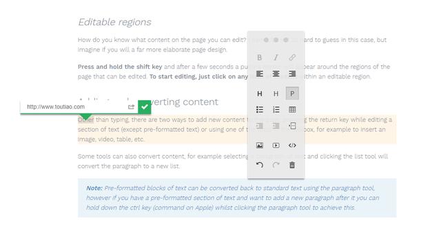 不得不佩服，美觀小巧的網(wǎng)頁內(nèi)容編輯器——ContentTools