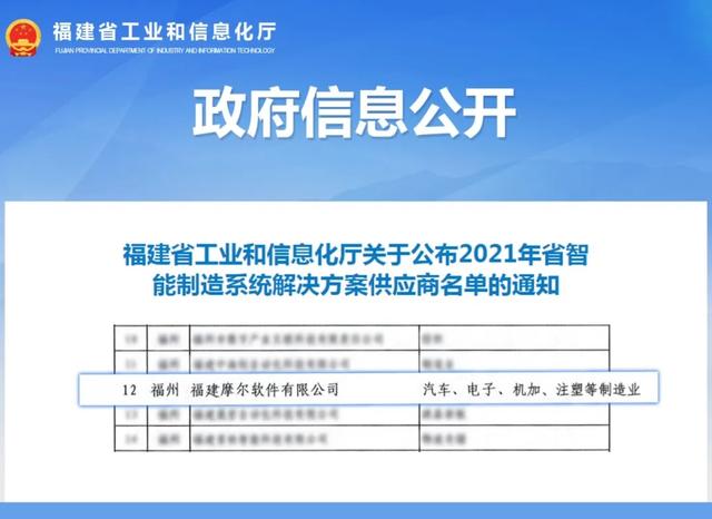 摩爾元數(shù)成功入選2021年福建省智能制造系統(tǒng)解決方案供應(yīng)商名單